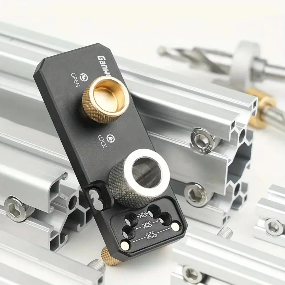 

Aluminum Alloy Aluminum Profile Drilling Guide Adjustable Design High-strength Step Drill Bit Vertical Puncher With Sliders