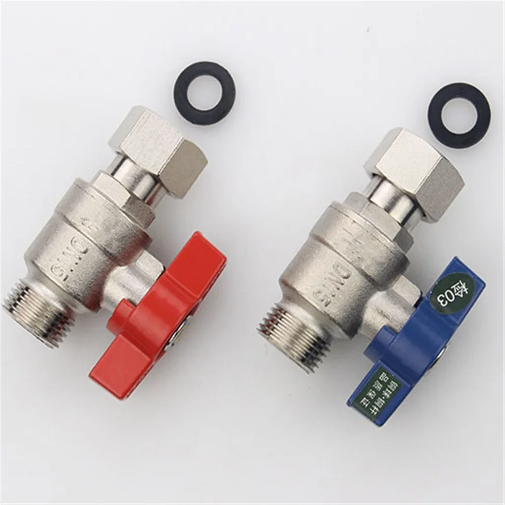 Connection Ball Valve Copper Ball Core Cold And Hot Water 1/2 Through Water Heater Switch Inner And Outer Ball Valve