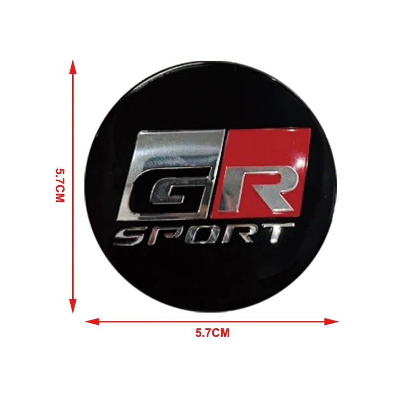 4pcs 56mm Car Tire Wheel Center Hub Caps Emblemem Sticker car Accessories For Toyota GR Sport Gazoo Racing Yaris 86 Corolla RAV4