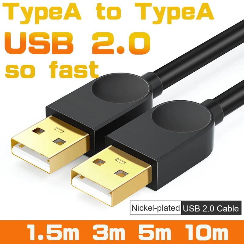 【Fast Ship】1.5M 3M 5M 10M สายต่อ USB ชายไปชาย USB Extender ข้อมูลความเร็วสูงสาย USB 2.0 สายไฟต่อ