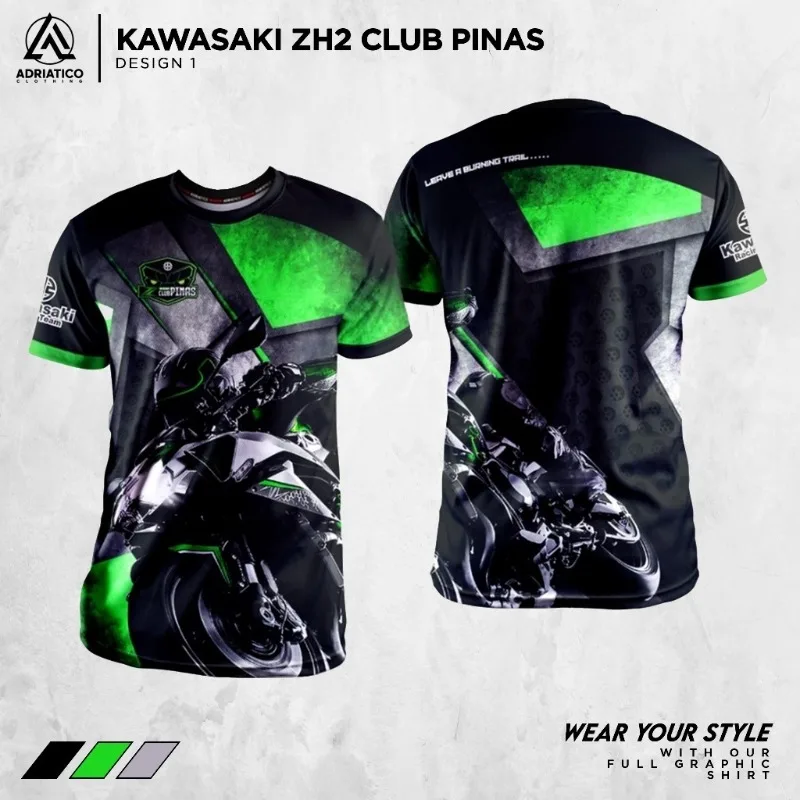 تي شيرت كاواساكي نينجا لسباق الدراجات النارية للرجال والنساء للرياضات الخارجية والترفيه وركوب الدراجات للبالغين سريع الجفاف وطباعة ثلاثية الأبعاد #2
