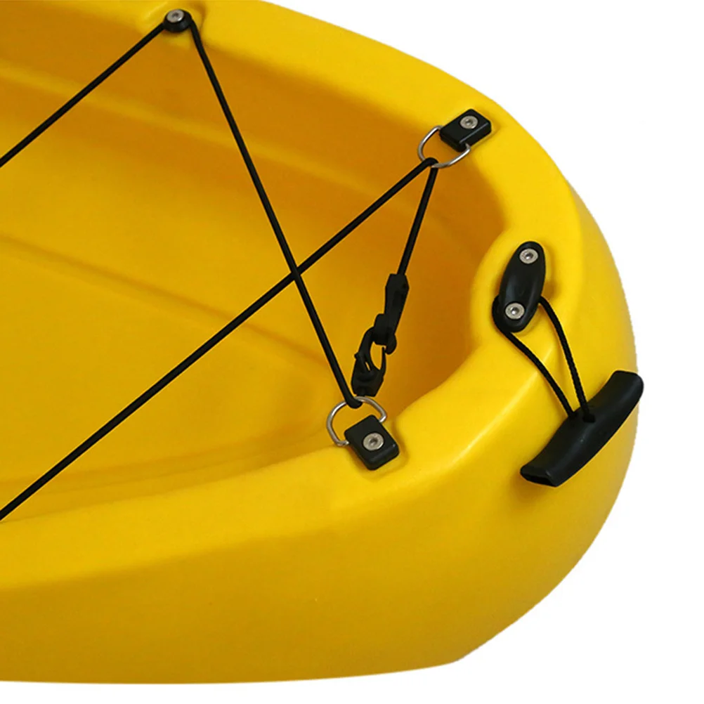 

12Pcs Buckle Rope Clip Heavy Duty Polished Metal Marine Hardware for Canoe Boat Fishing Rigging Bungee Black Finish