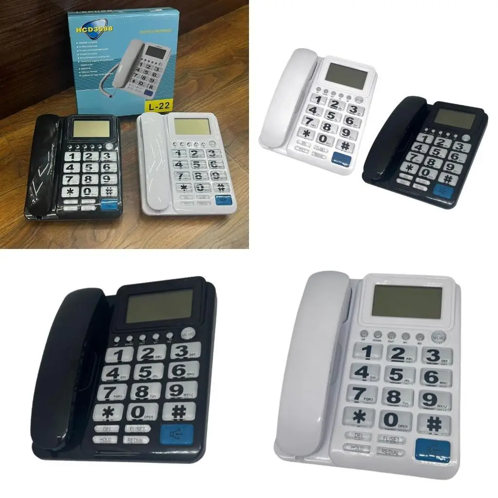 652F Landline Telephone Desktop Telephone Fixed Telephone Caller Telephone Front Desk Home Office with Call Display Telephone