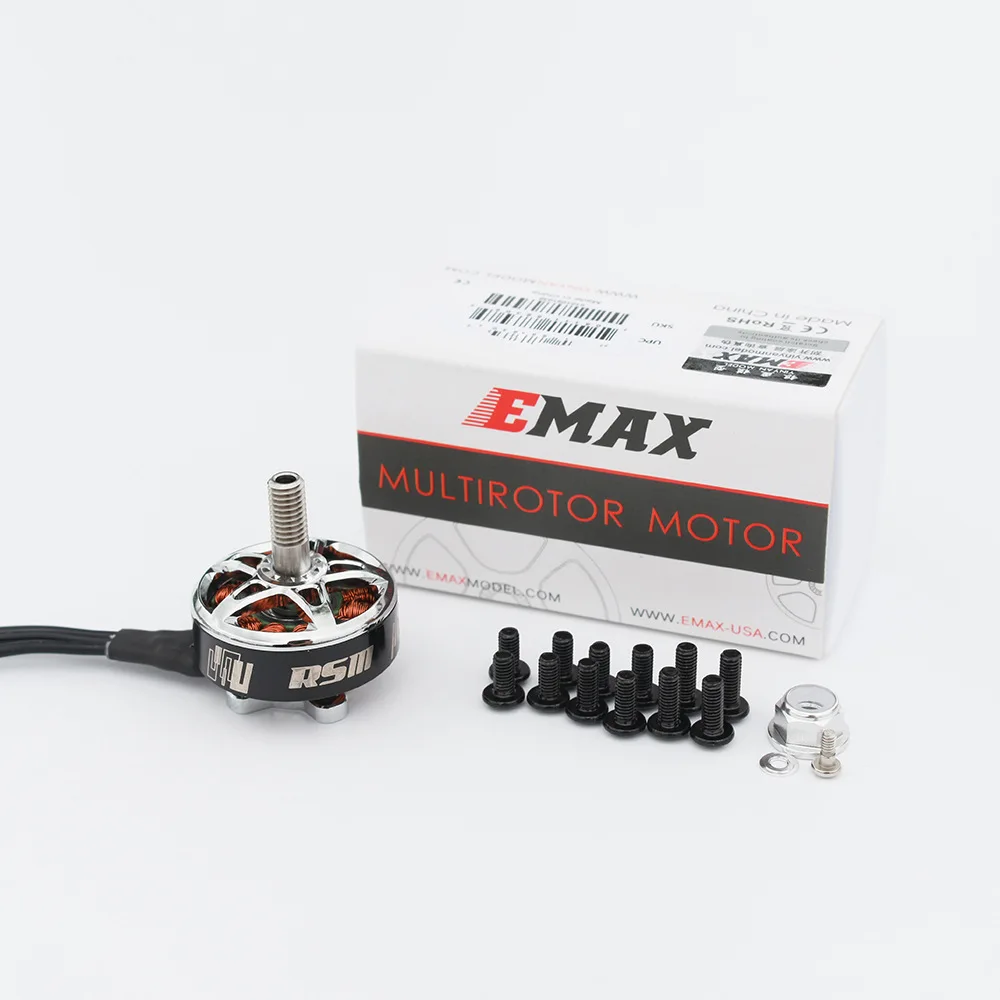 EMAX RSIII 2207 RSIII 2306 Motor sem escova 3-6S 1800KV 2100KV / 3-4S 2500KV para hélice de 5-5,5 POLEGADAS FPV Racing Quadcopter