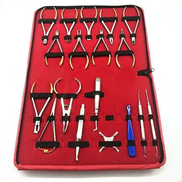 18pc Dental Orthodontics Pliers Set with Bracket Remover, Distal End Cutter, Wire Cutter, Ortho Forceps - Complete Dentistry Too