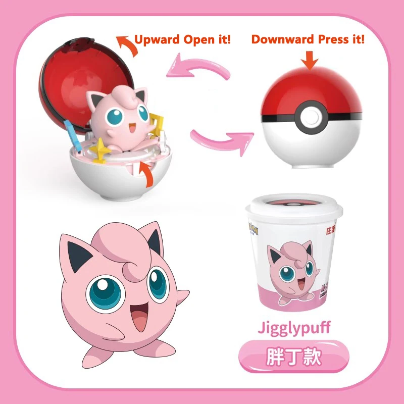 Pokemon Transform Toy Series Figurka anime Pikachu Piplup Mimikyu Cubone w kształcie kubka Zabawki dla dzieci Prezenty urodzinowe