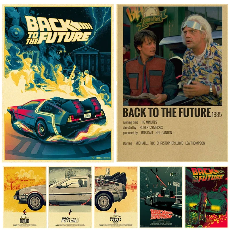 Classic Movie Vintage Posters Back To The Future Retro Kraft Paper Sticker DIY Room Bar Cafe Decor Gift Print Art Wall Paintings