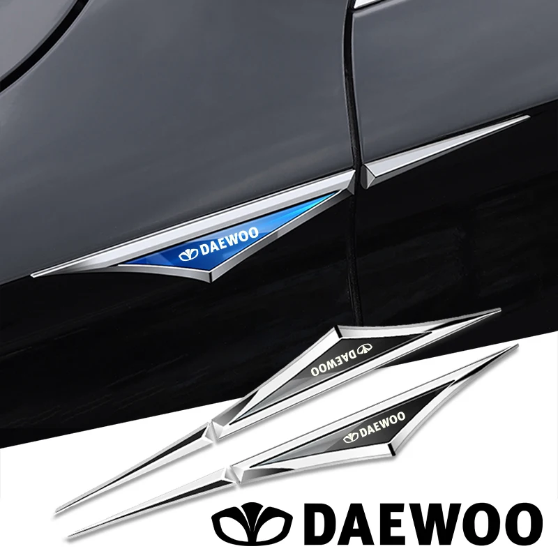 2pcs alloy car stickers car accsesories accessory for daewoo Adventra Aveo Damas Evanda Gentra Kalos LABO Lacetti