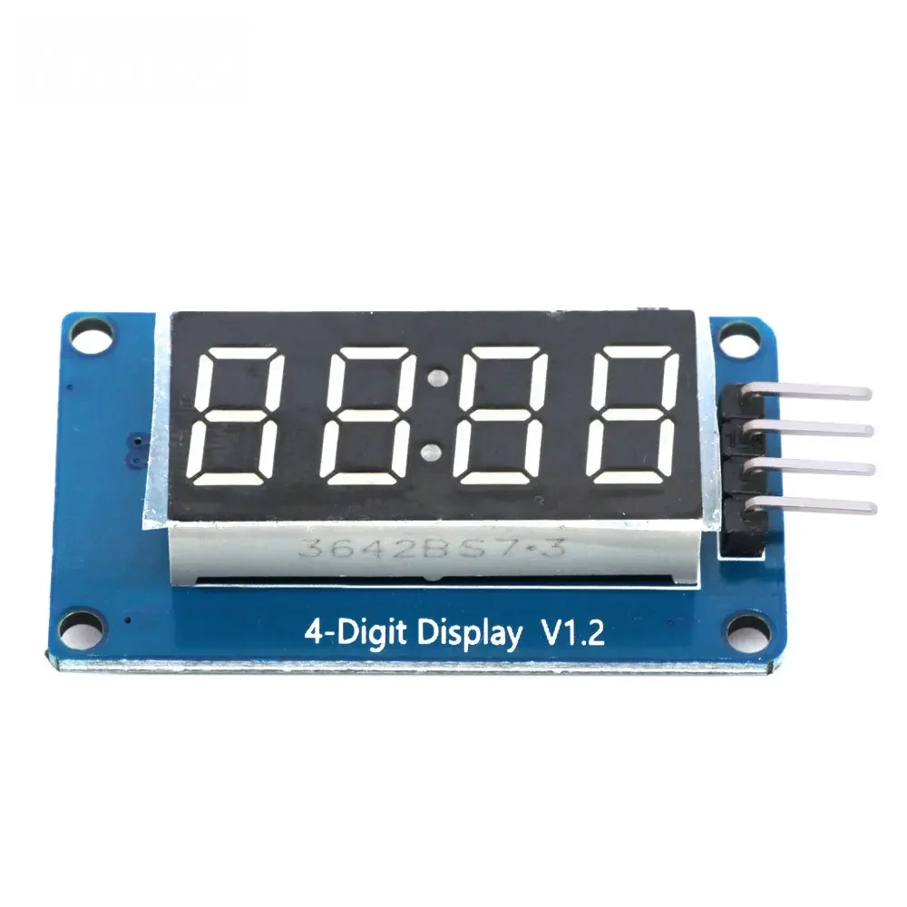 TM1637 7-Segment 4-Digit 0.36-Inch Red LED Display Module with 4-Wire Serial Driver Board for Arduino Clock & Digital Projects