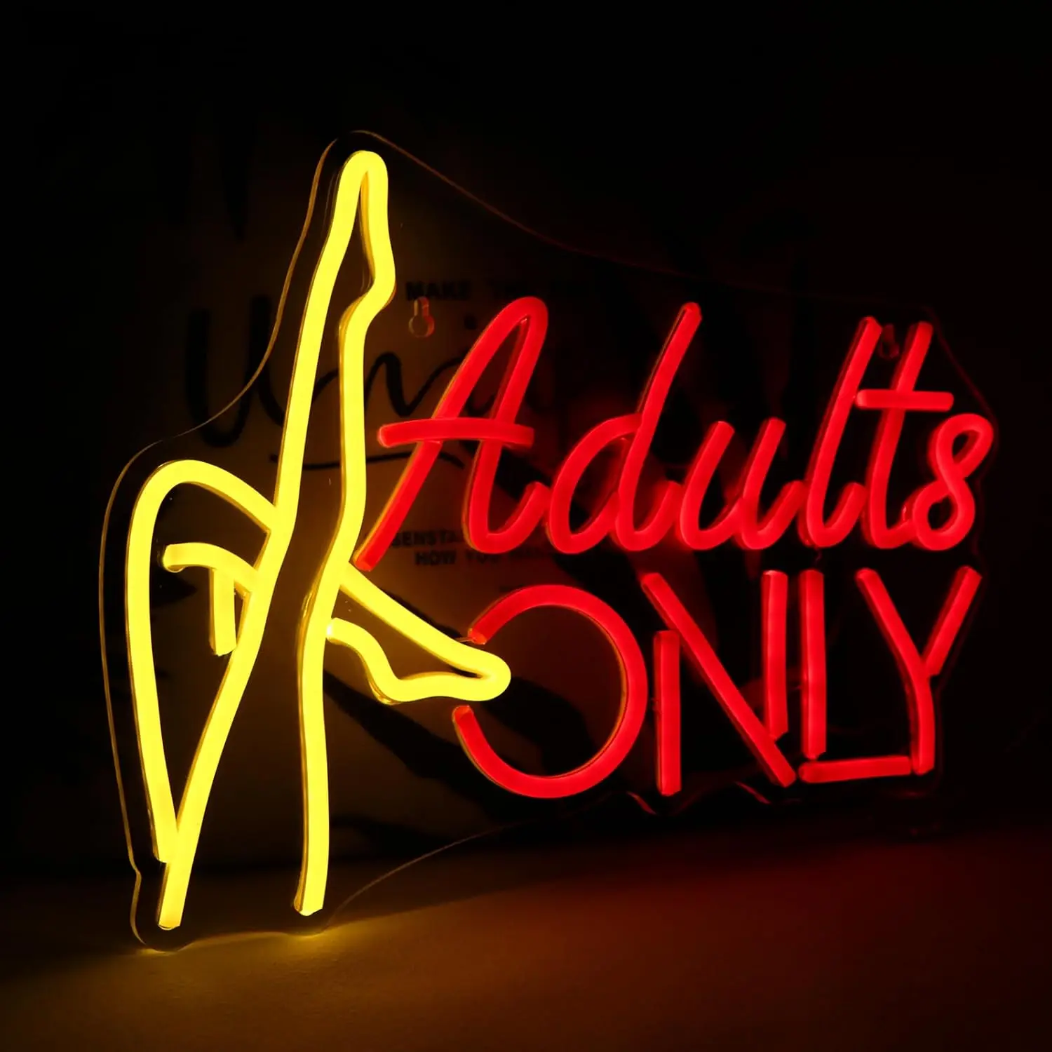 Adults Only Neon Sign USB Powered LED Neon Light for Bar Women Cave Studio Bedroom Yoga Gym Store Femal  Party Wall Decor