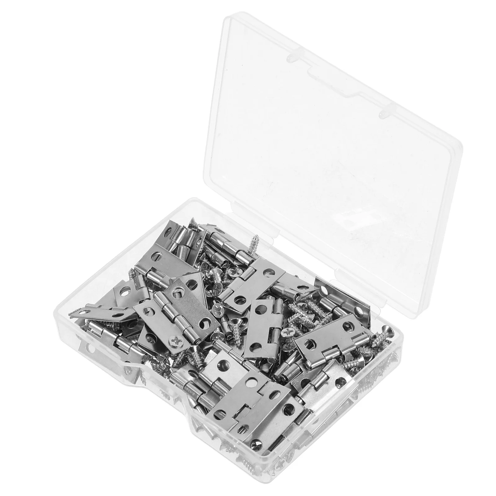 

50Pcs Miniature Furniture Hinges 19mmx15mm Small Decorative Hinges for Jewelry Cases Boxes DIY Wood Craft Projects