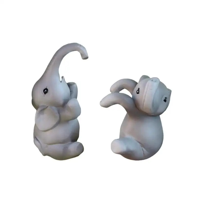 

G6KF 2Pcs Resins Elephant Flower Pot Huggers Hanging Figurines Planter Hangers Ornaments for Home Decors and Gardening Lover