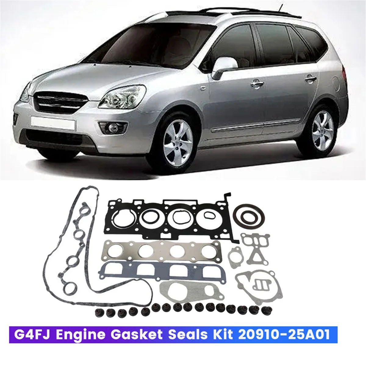 G4FJ Engine Gasket Seals Kit 20910-25A01 for Kia Carens 2007-2012 Manifold Gasket Camshaft Seal Repair Set