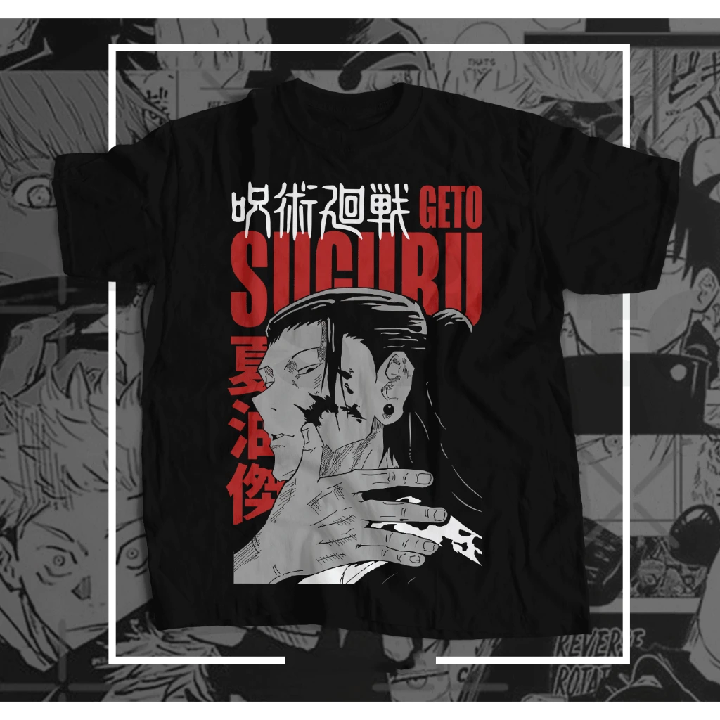 

Anime Jujutsu Kaisen Summer Geto Suguru T-shirt Men Women Harajuku Vintage Short Sleeve Oversized Casual Fitness Comfort Y2k Top