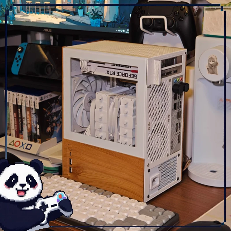 

Mini Itx Case Aluminum Alloy Cnc Tower Air Cooled Portable Mesh Sfx Gaming Office Desktop Direct Insertion Side Transparent Case