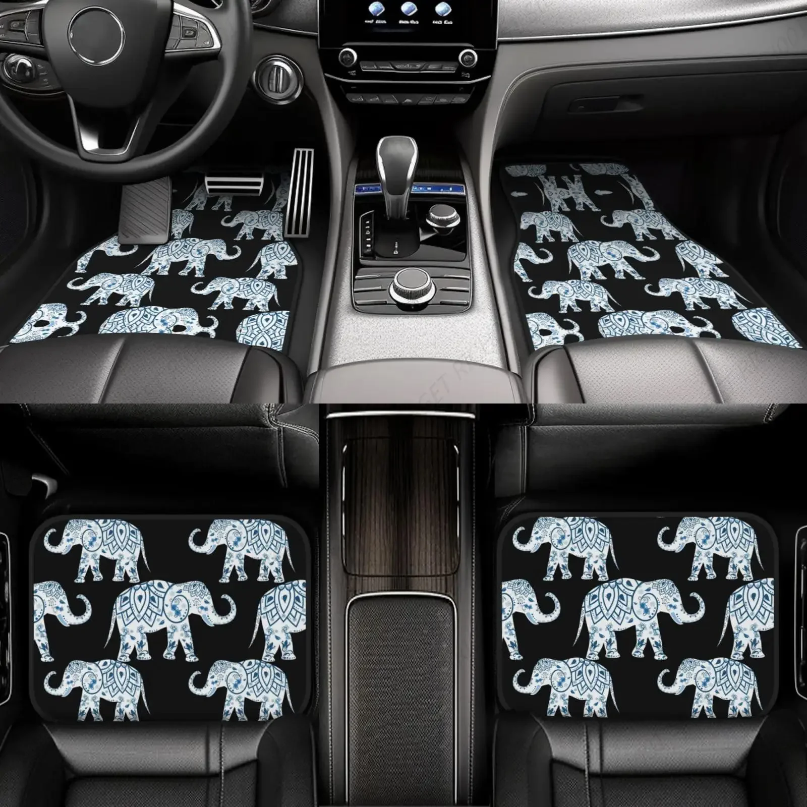 

Alfombrilla Para Pies Coche Con Elefante, Juego Completo 4 Piezas, Estilo Y Comodidad Para Coche Con Bonitos Accesorios Para C