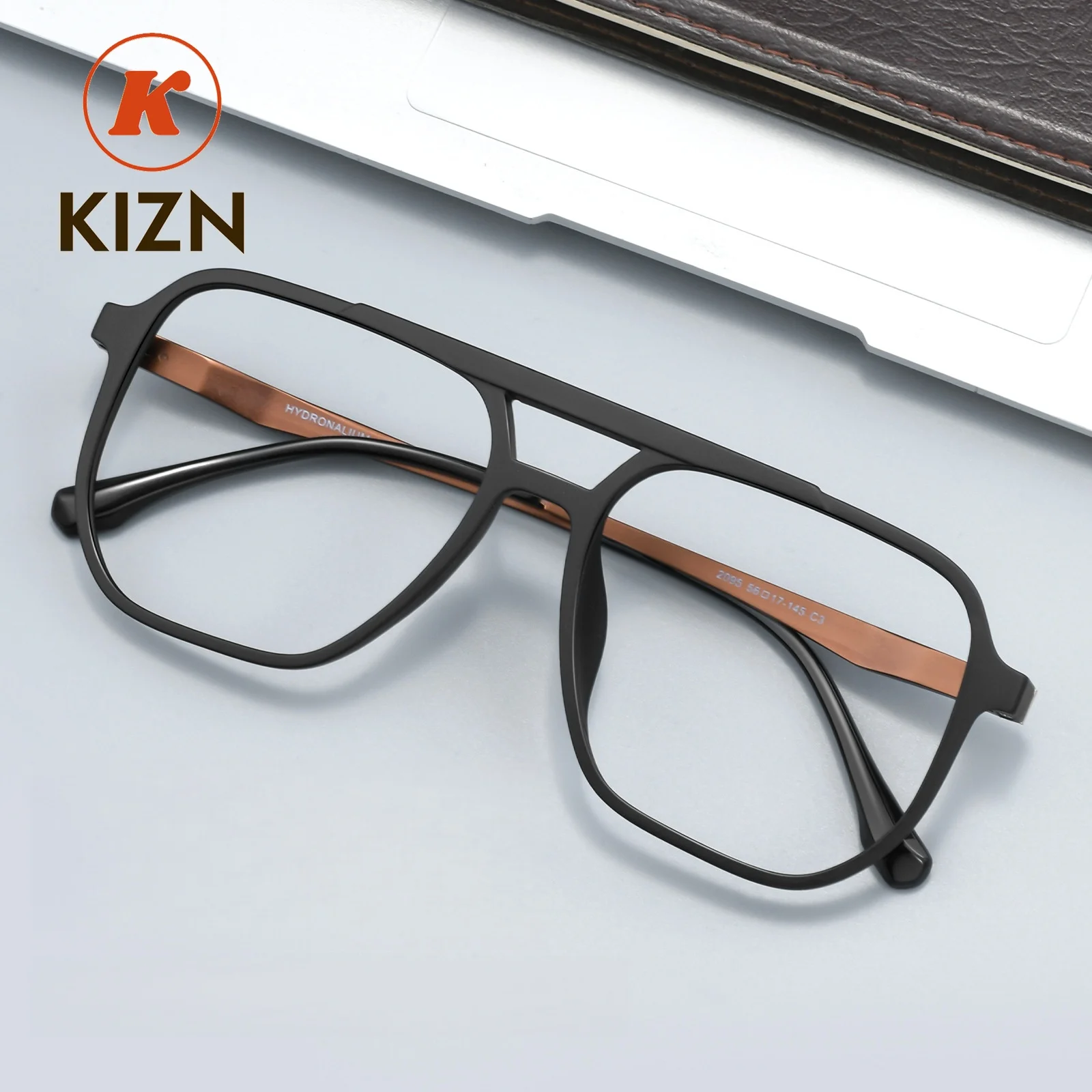 KIZN – lunettes de vue rétro pour hommes, style pilote, à la mode, 95ST, pour myopie, hypermétropie, multifocales progressives