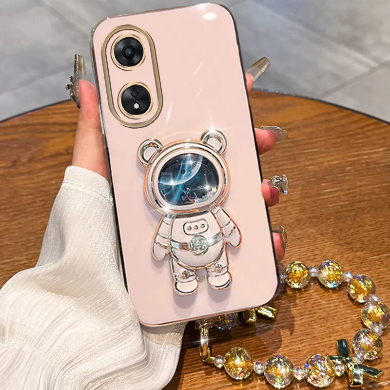 مجوهرات بريق رائد الفضاء الدب حامل هاتف الحال بالنسبة ممن لهم A38 A36 A76 A58 A57 A74 A78 A5 A7 A79 A95 A60 A18 A53 A17 A16 4G 5G #1
