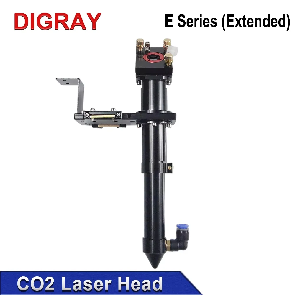 DIGRAY CO2 Laser Head E Series (Extended) for Lens D20MM FL50.8 & 63.5 Mirror 25MM for Laser Engraving and Cutting Machine.