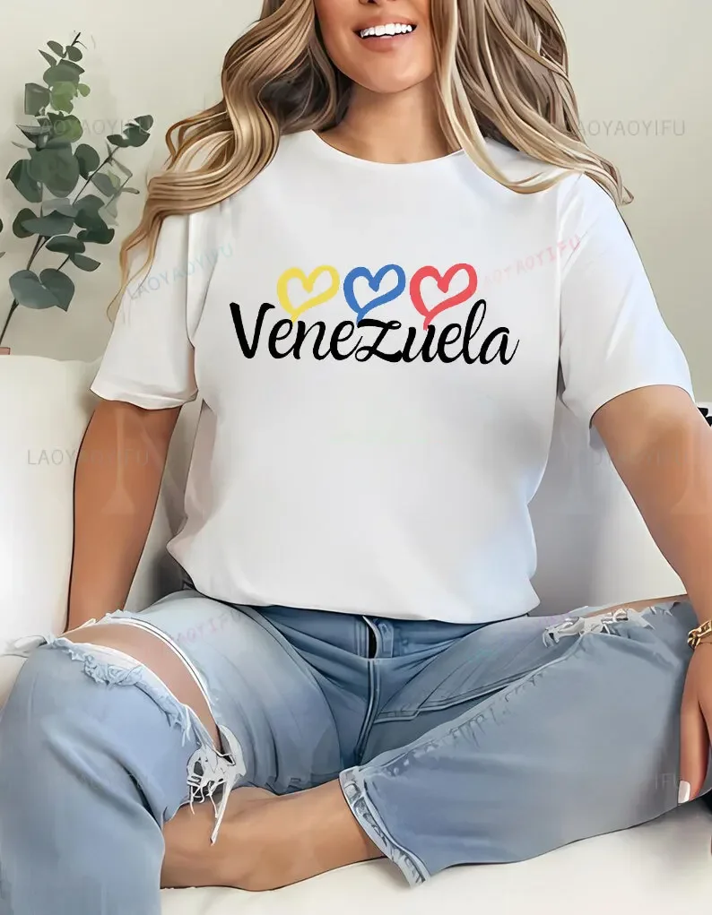 Venezuela La Vinotinto Printed T-shirt Hand I Have Faith Woman Men High Quality Cotton T-shirt I Love Venezuela Patriot Tops Tee