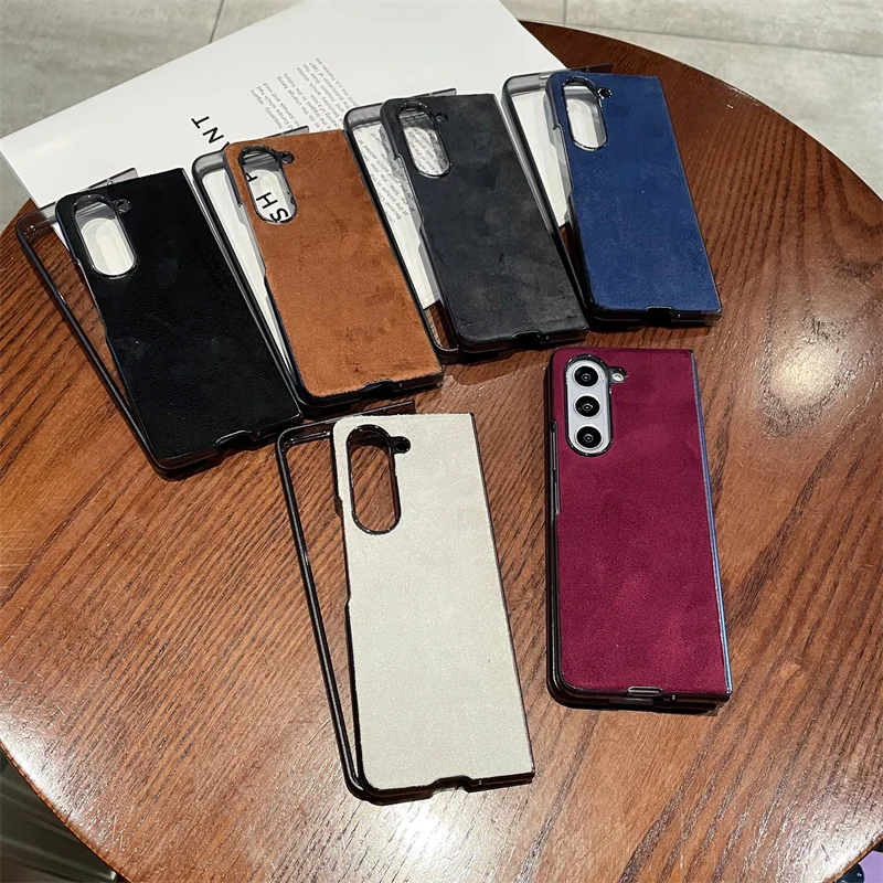 

High End Leather Folding Screen Phone Case For Samsung Z Fold 3 4 5 Anti Drop Flip Cover All Inclusive Phone Case