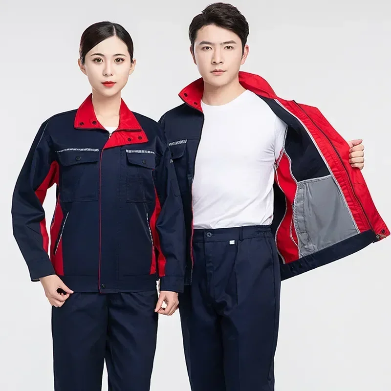 Traje de uniforme eléctrico de primavera con logotipo de pintor mecánico, taller de fábrica, ropa con mangas de soldador, trabajo, reparación impresa larga, otoño