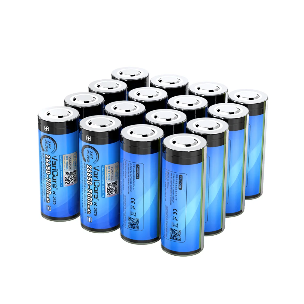 VariCore VC-2670 3,6 В 26650 литиевая аккумуляторная батарея с защитой печатной платы, разряд 35 А, большая емкость 7000 мАч