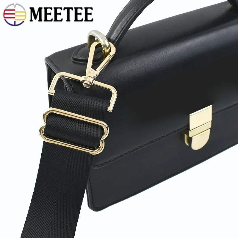 5/10Pcs Meetee 20/25/32/38mm Metal Buckles Tri-Glide Slider Hook Bag Strap Adjust Clasp Webbing Belt Ring Hardware Accessories