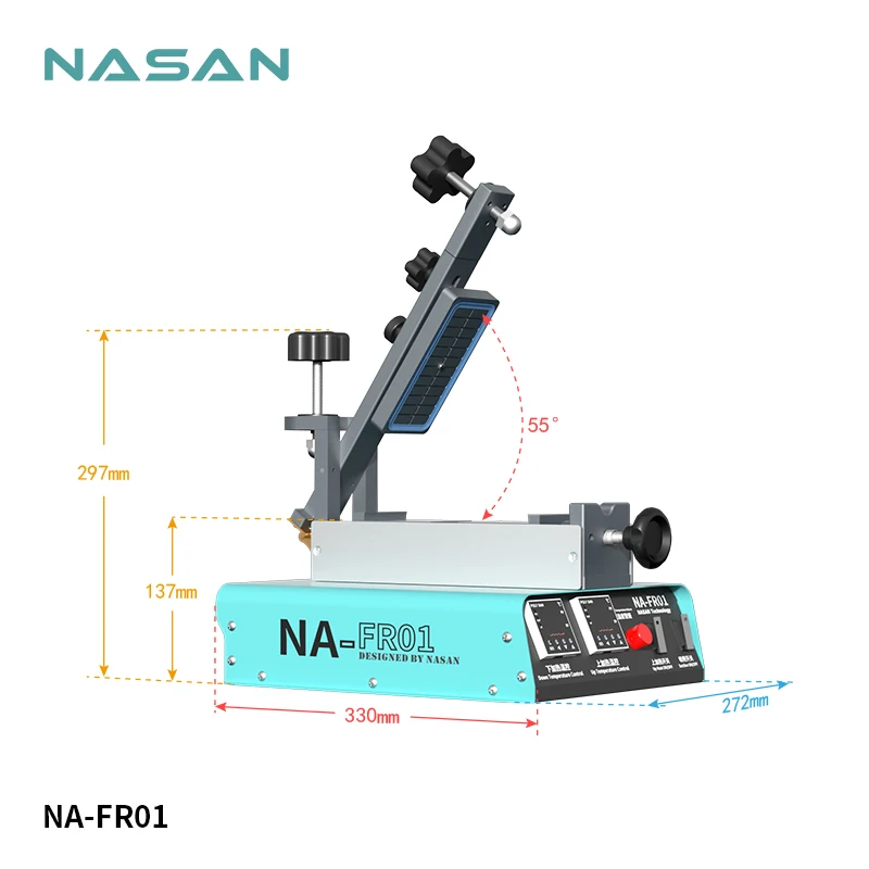 NASAN NA-FR01 Mobile Phone Frame Removal Machine Built-in Pump 360 Degree Rotating LCD Display Middle Frame Disassembly Repair