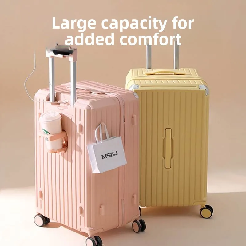 New Large Capacity 20 Inch Boarding Silent Universal Wheel Luggage 24 Inch Student Pull Rod Travel Suitcase Hard  PC ABS