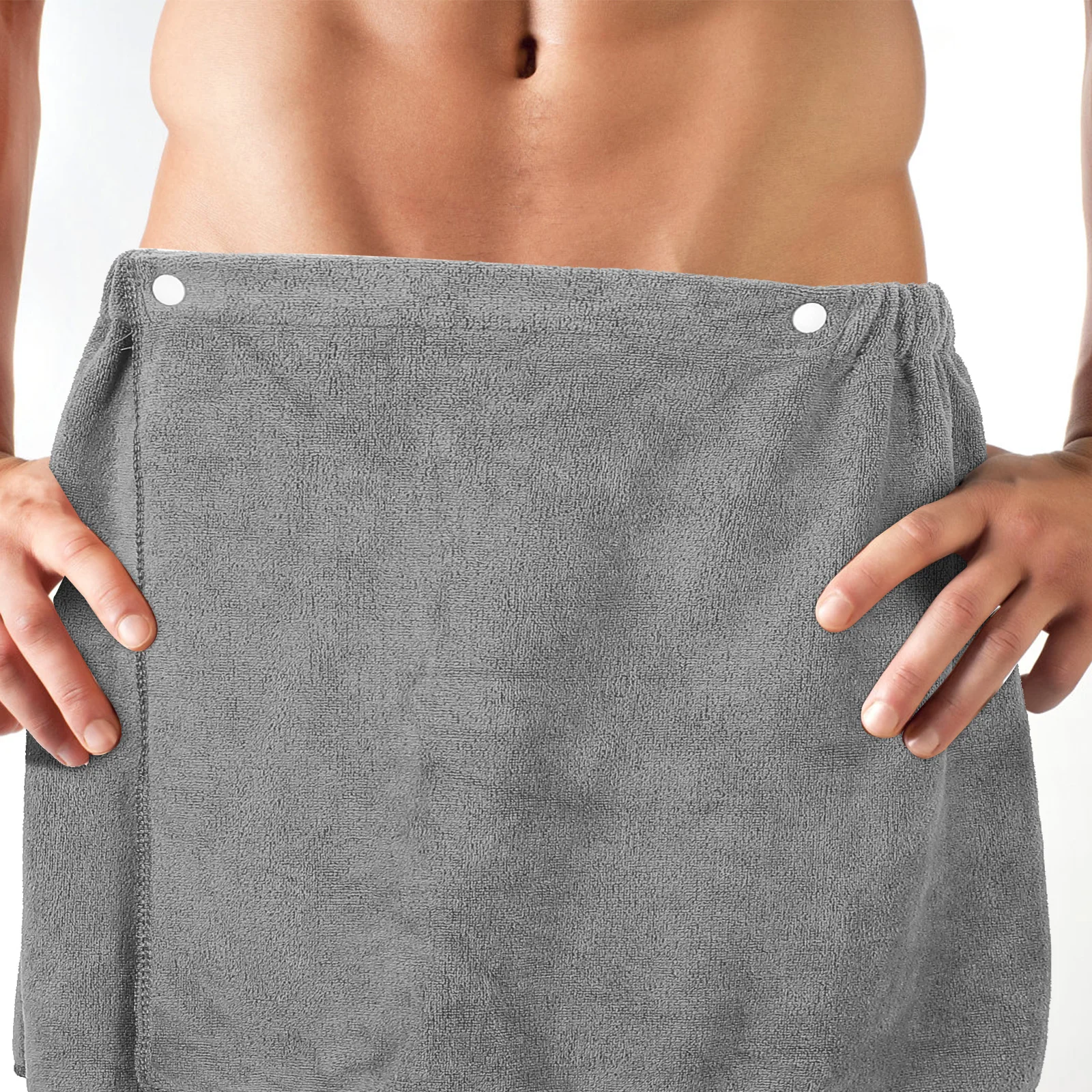 

Men Bath 40x150cm Gray Bath Towel Adjustable Polyester Shower Wrap Soft Absorbent Fiber Thicken Body Towel Men