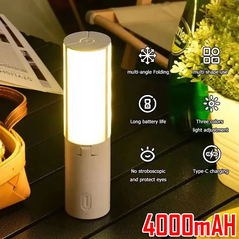 

4000MaH Folding Outdoor Camping Lamp Portable Rechargeable High Capacity Lighting Student Dormitory Hanging Tent Hanging Lantern