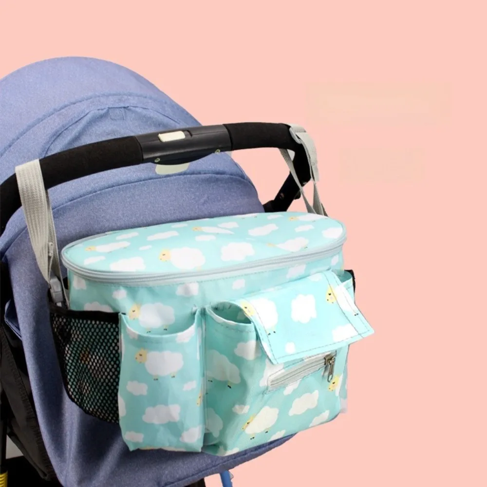 Oxford cloth Baby Stroller Bag Printed Pram Buggy Cartoon Stroller Organizer Multi-functional Stroller Accessories