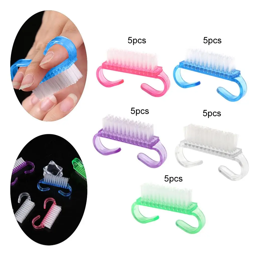 5 pezzi/set spazzola per unghie piedi per mani strumento per manicure per unghie a mano