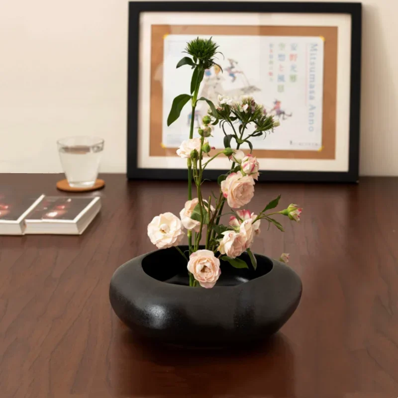 2026 Unique Hand-made Ceramics Flowerpot Floral Accessories Jianshan Flower Arrangement Ware Tool Flower Vase Terrarium Home Dec
