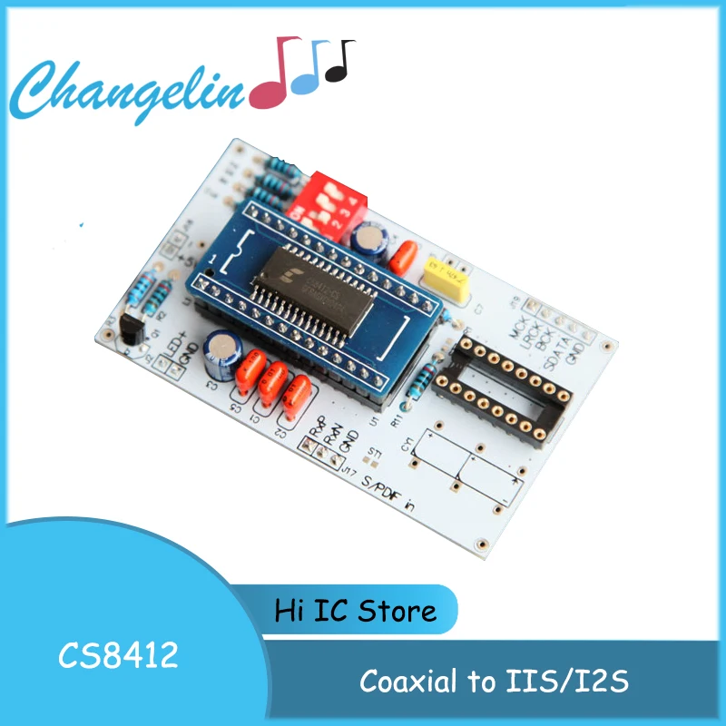 CS8412 Digital Receiver Board SPDIF Coaxial Receiver Board Coaxial to IIS/I2S CS8412CS SOP28