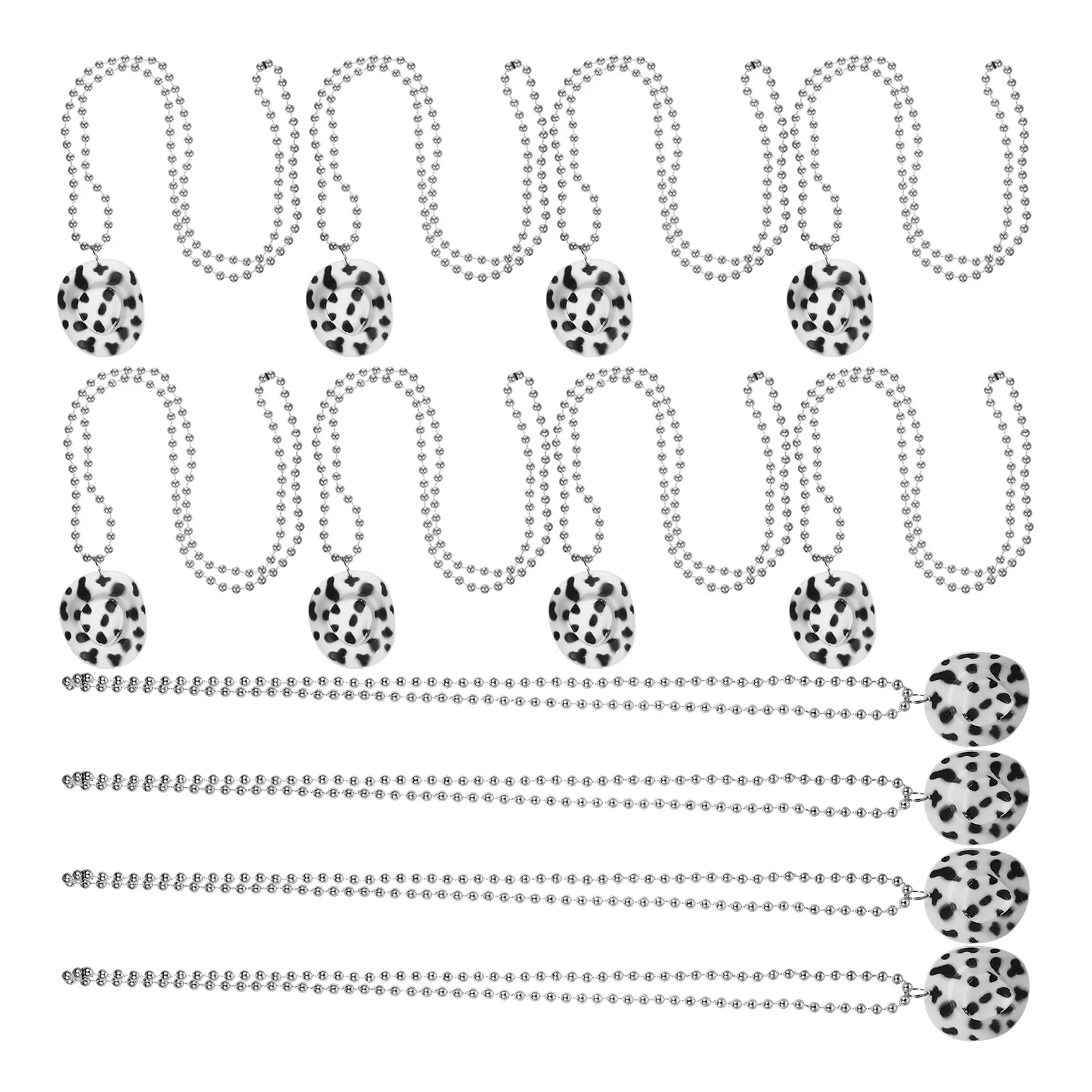 

12Pcs Round Bead Cowgirl Hat Necklace Party Accessory Wedding Decorations Hanging Cowboy Hat Pendant Necklace Party Chain
