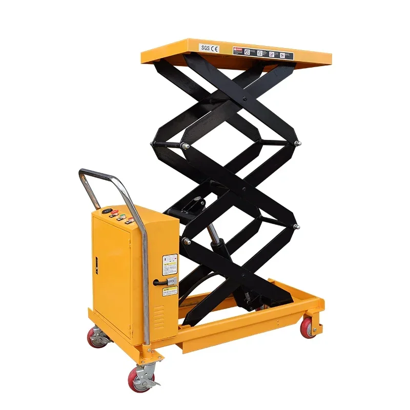 Electric hydraulic lift platform car, small mobile lift