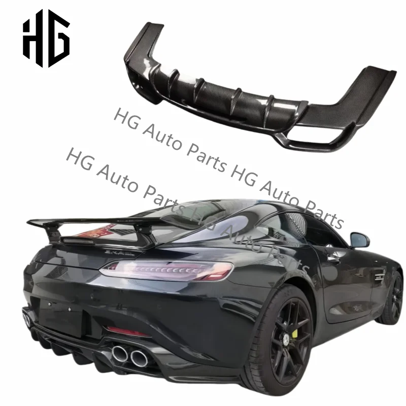 

Car Bumper Lip Fiberglass Mix Carbon Fiber PD Style Rear Diffuser Facelift Body Kit For Mercedes-Benz AMG GT GTS GTC GTR