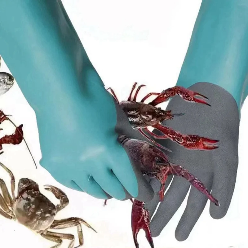 Reusable Heavy Duty Safety Work Gloves Acid Labor Protection Wear-Resistant 2Pcs