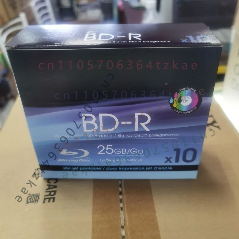 For Sony BD-R 25GB Inkjet Printable Blank Blu-ray Disc Single Slim Case Write Once BD Disc