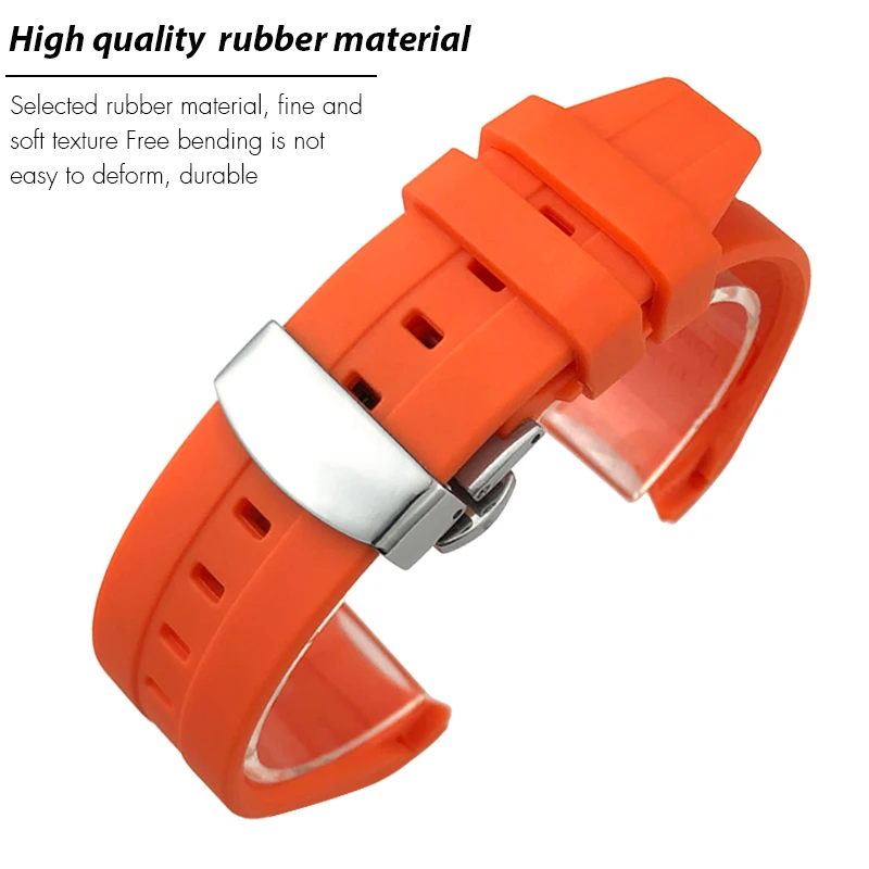 21 مللي متر 22 مللي متر المطاط الرياضة حزام ل تيسو سي ستار T120 منحني مقاوم للماء الغوص سيليكون T 120417 حزام ساعة بديل للرجال