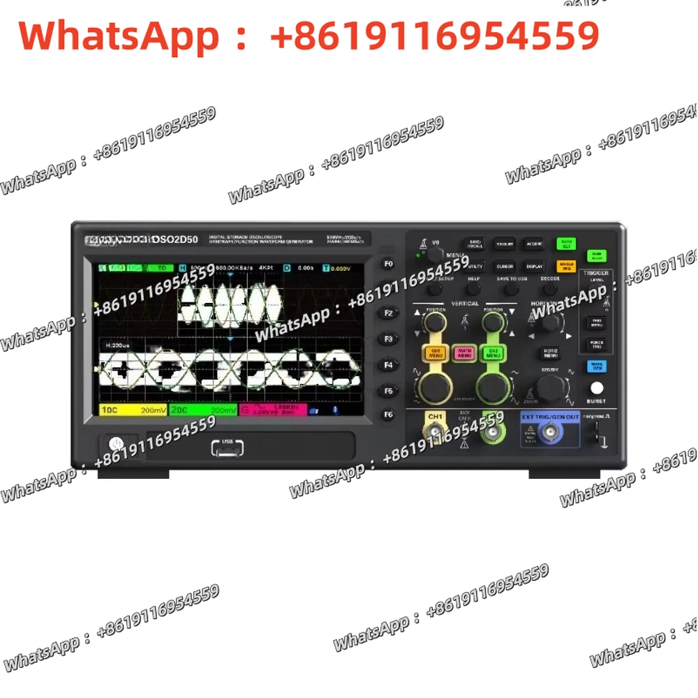 DSO2D50 500MHz 2-channel digital storage oscilloscope, 2GSa/s real-time sampling and protocol decoding