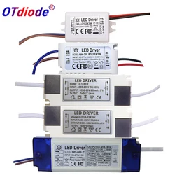 LED Driver with shell 600mA 3W912W18W30W36W50W 1-2x3w 6-10x3w 10-18x3w Constant Current Lighting85-265V Transformer Power Supply