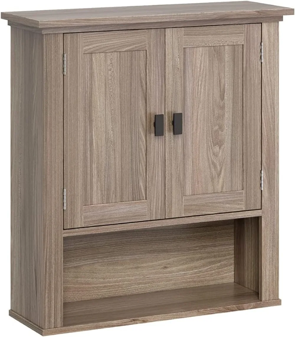 Hayward Two-Door Light Woodgrain Wall Cabinet Bathroom Cabinets bathroom furniture muebles de baño