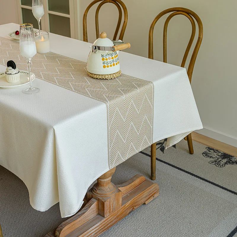 Tablecloth, cotton and linen fabric, simple modern table cloth, rectangular tablecloth 4