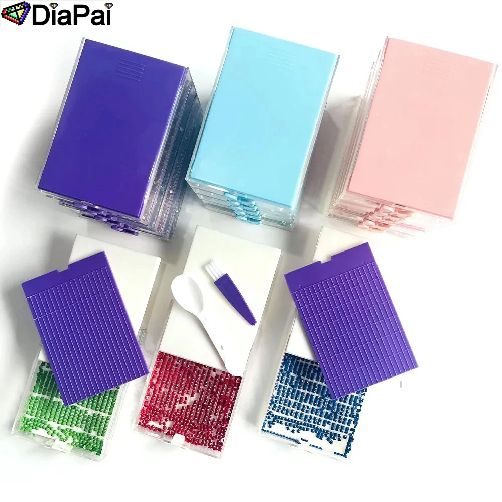 DIAPAI 5D Diamond Painting Multi Placing Tray for Round Square Drill Storage Box Single Multi Section Plate Tools Accessories