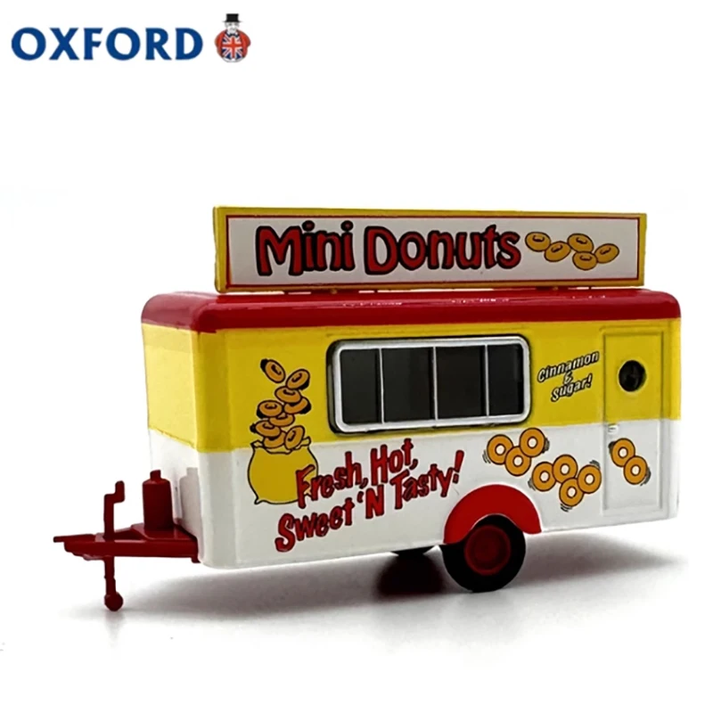 

OXFORD Diecast 1:76 Scale Mobile Trailer Donuts Alloy Automobile Model Exquisite Finished Product Simulation Toy Collection Gift