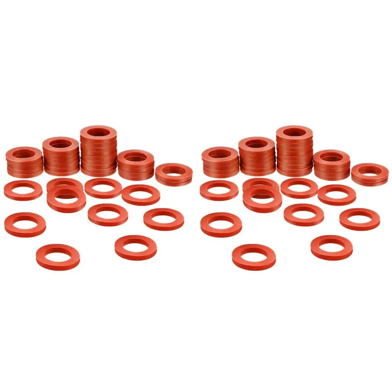 

【PARTY DAY】200Pcs Garden Hose Washers Silicone Rubber Washers Seals O Rings Soft Silicone Gasket Fittings For 3/4 Inch Garden H