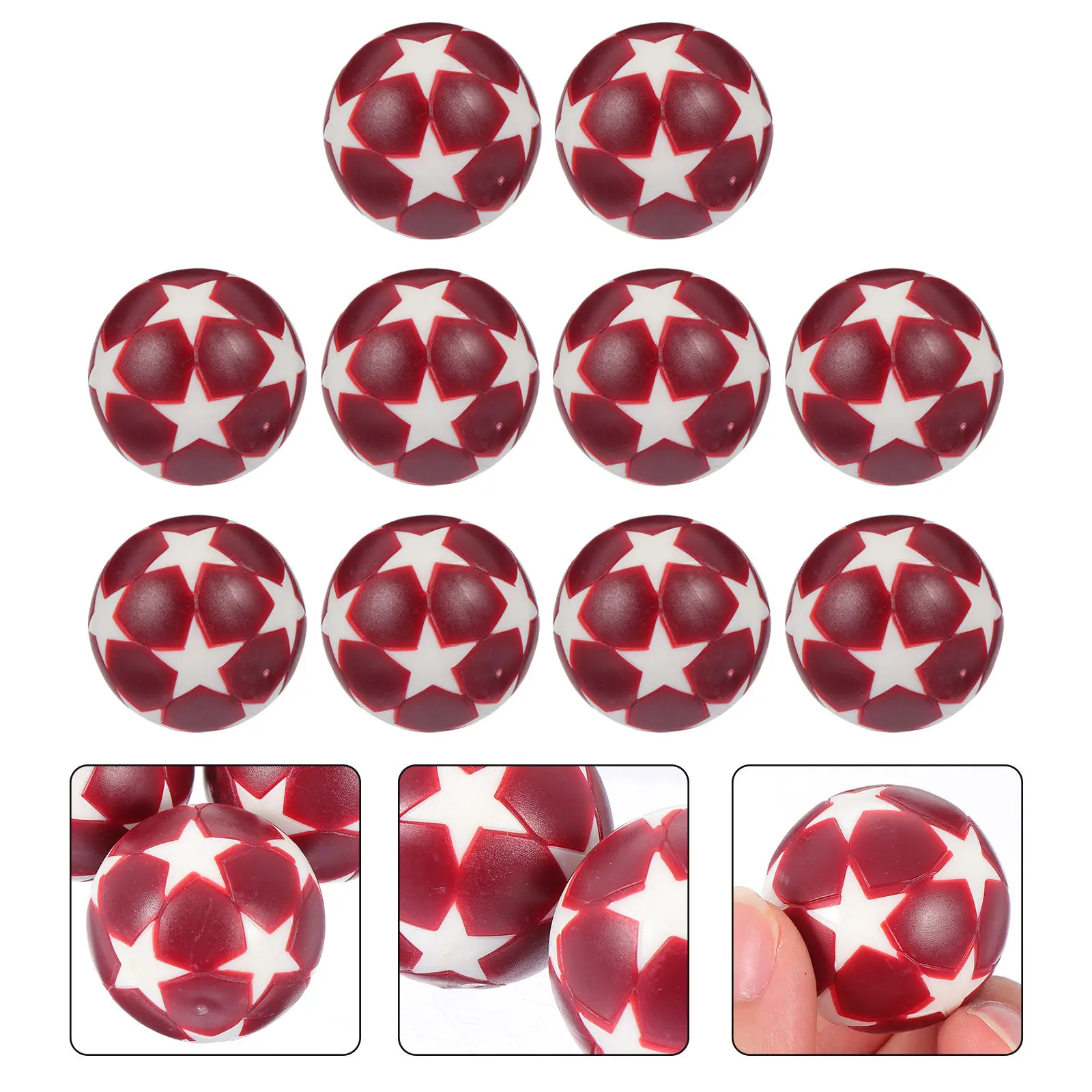

10Pcs Plastic Table Football Foosball Replacement Balls Accessories for Standard Table Soccer Game Supplies Foosball Toy